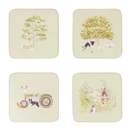 Sophie Allport Coasters - Set Of 4 - Farm Friends